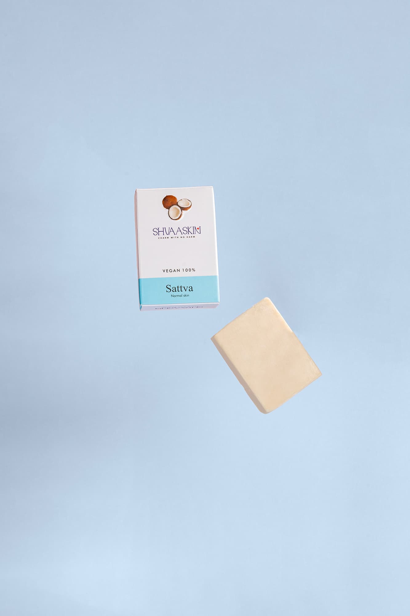 Shvaaskin Sattva Coconut oil gentle moisturiser antioxidants bar soap